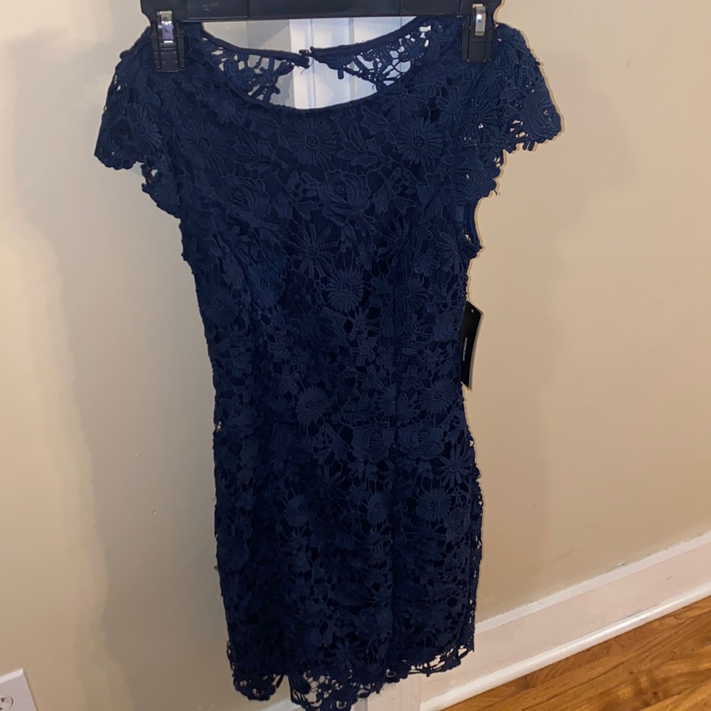 Lulus Lace Navy Dress